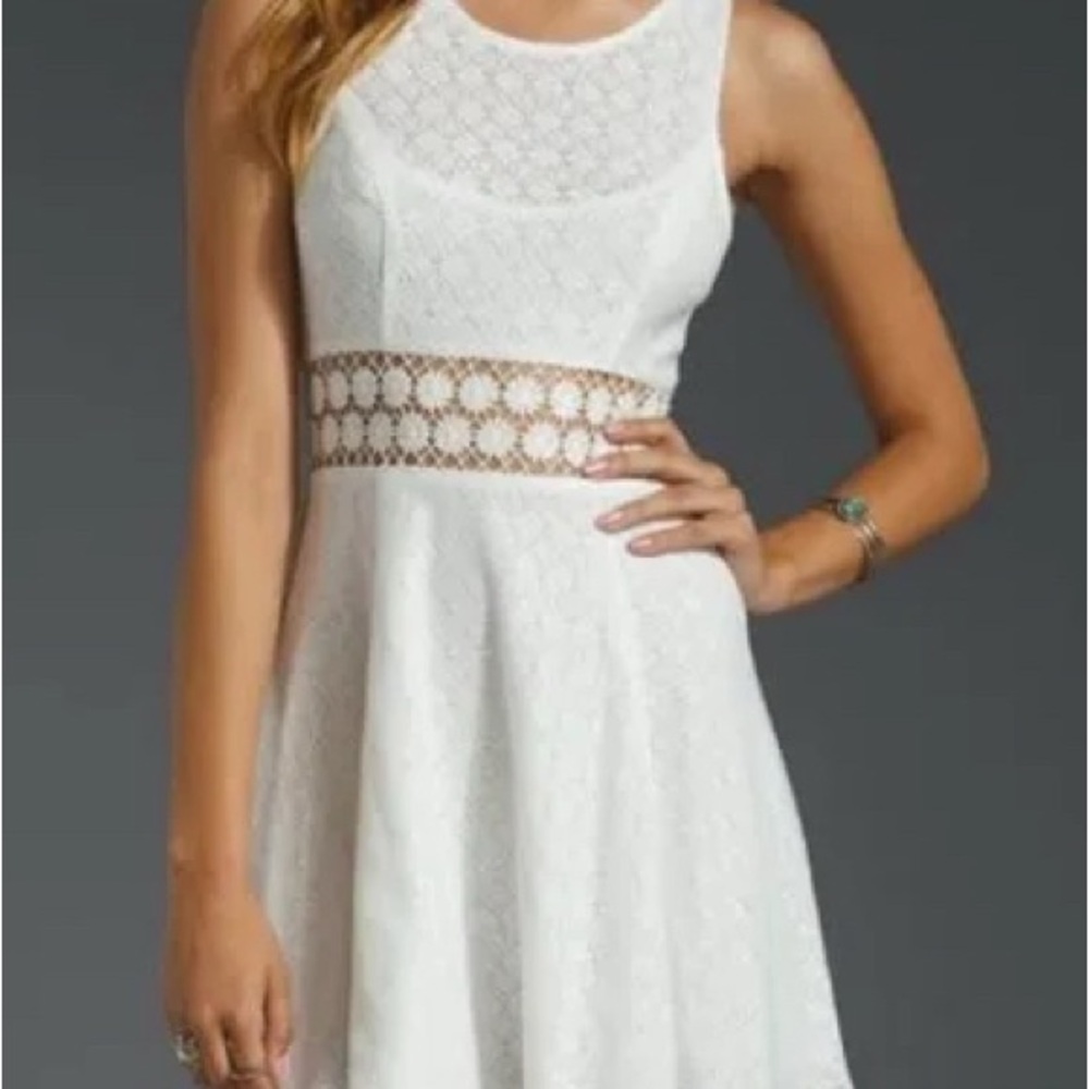 Free People White Lace Mini Dress SIZE 4